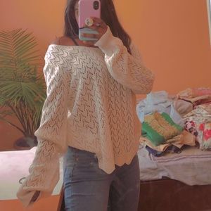 Off the shoulder sweater
